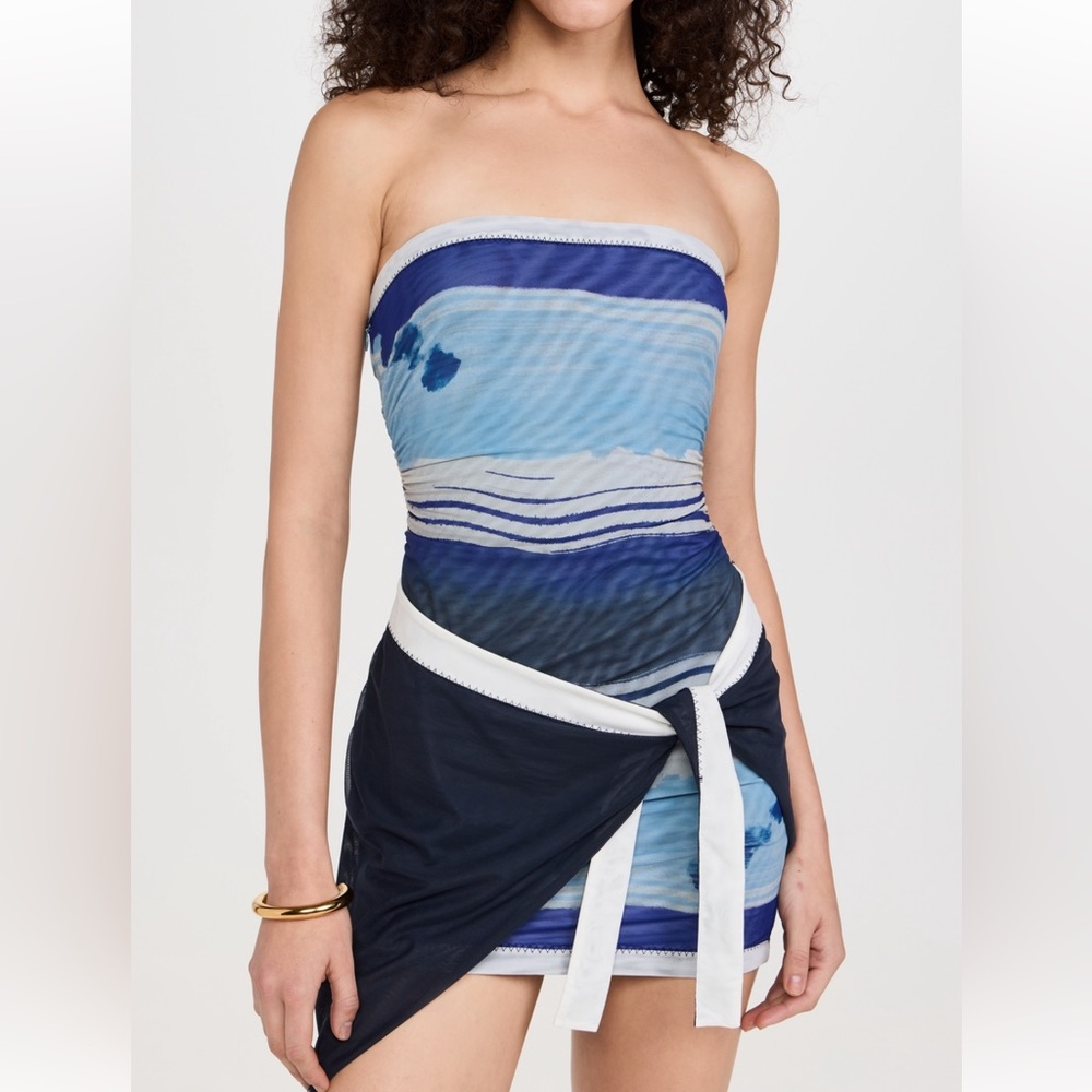 SIR the label Blue and White Mini Dress - Picture 2 of 5